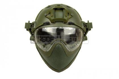 Шлем WoSporT с комплектом защиты лица OD (HL-26-PJ-M-OD) фото