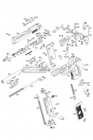 Винты фиксации правого рычага предохранителя WE Beretta M92 Gen.2 Full Auto GGBB (GP301-V2-43) фото