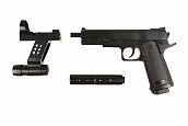 Пистолет  Galaxy Colt 1911 с глушителем и ЛЦУ spring (DC-G.053A) [1]