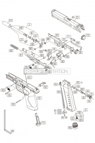 Передний пин рамки KWC Smith&Wesson M&P 9 CO2 GNBB (KC-48HN-F801) фото