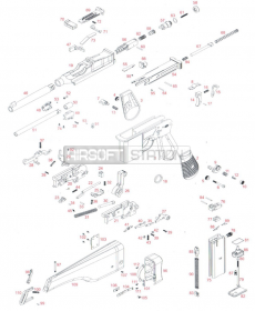 Пружина защелки бегунка вертикальной регулировки целика WE Mauser M712 GGBB (GP439-72) фото