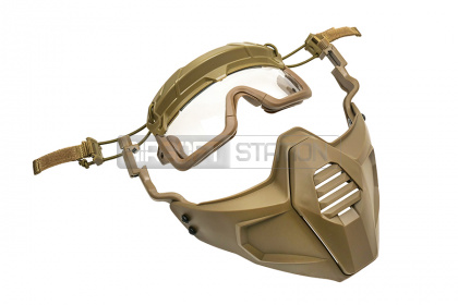 Маска защитная WoSporT с креплением на шлем Ops Core TAN (MA-116-T) фото