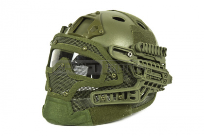 Шлем WoSporT Ops Core Carbon с комплектом защиты лица OD (HL-20-PJ-OD) фото
